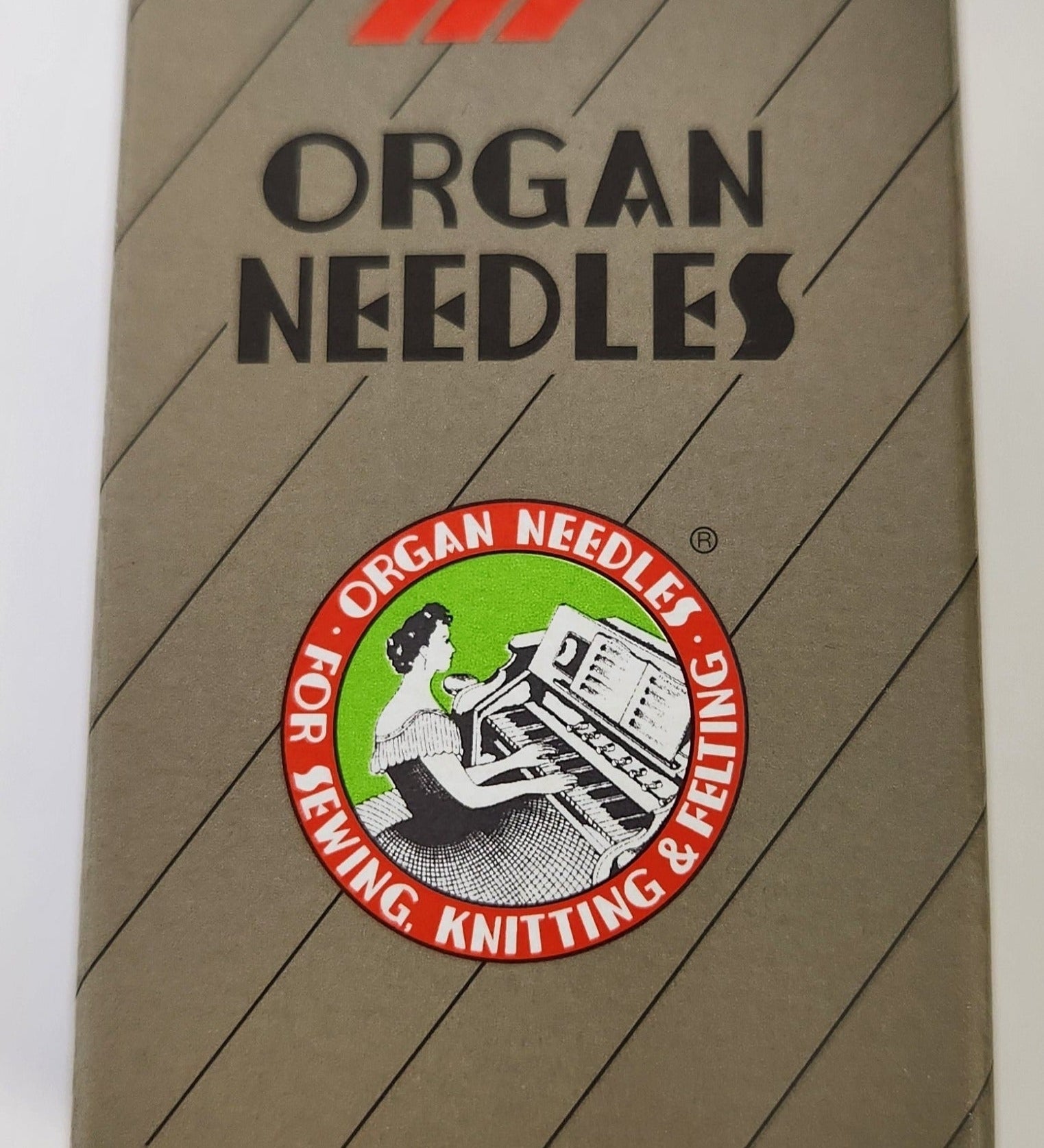 Organ 15x1SP | Flat-Sided Shank | Large Eye | Sharp Point | Home Embroidery & Sewing Needle | For Stretchy Material | 100/bx