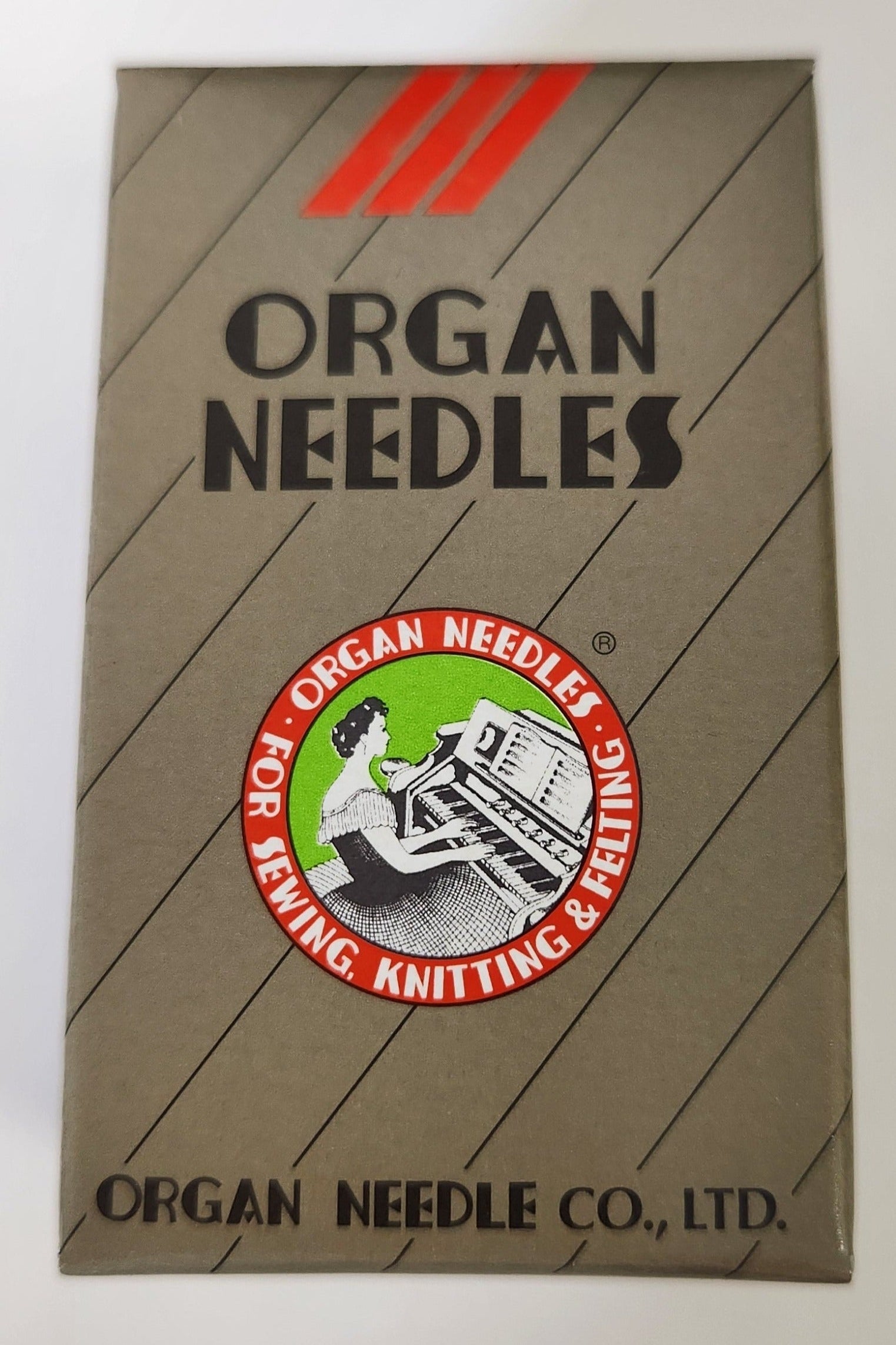 Organ 15x1SP | Flat-Sided Shank | Large Eye | Sharp Point | Home Embroidery & Sewing Needle | For Stretchy Material | 100/bx