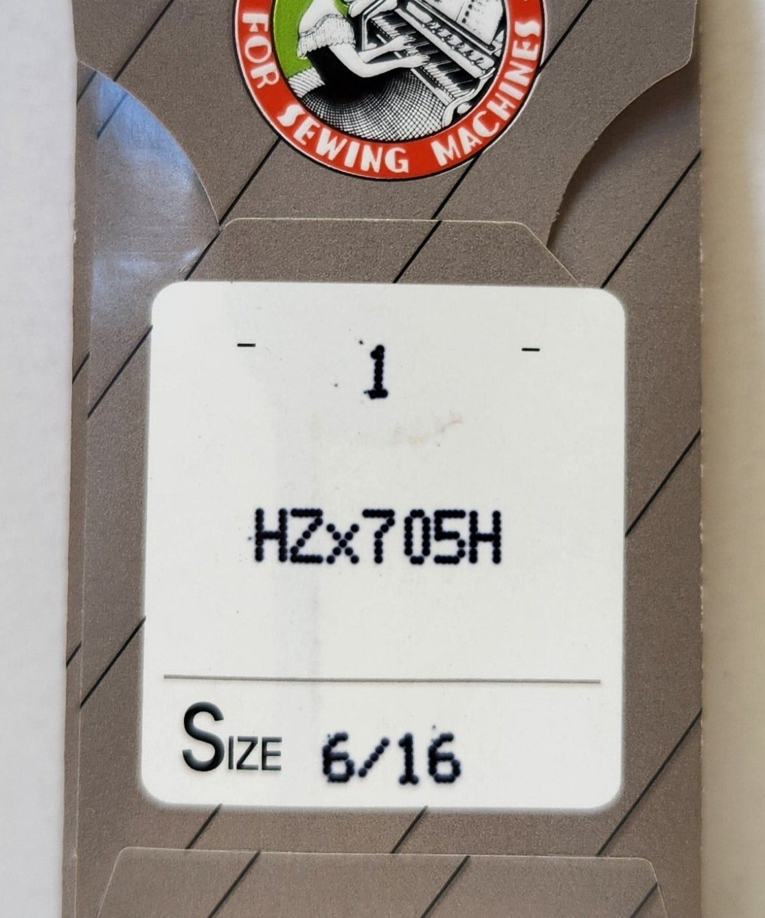 Organ HZx705H | Flat-Sided Shank | Regular Eye | Sharp Point | Home Sewing Needle | Twin-Needle | 1/pk 6/16