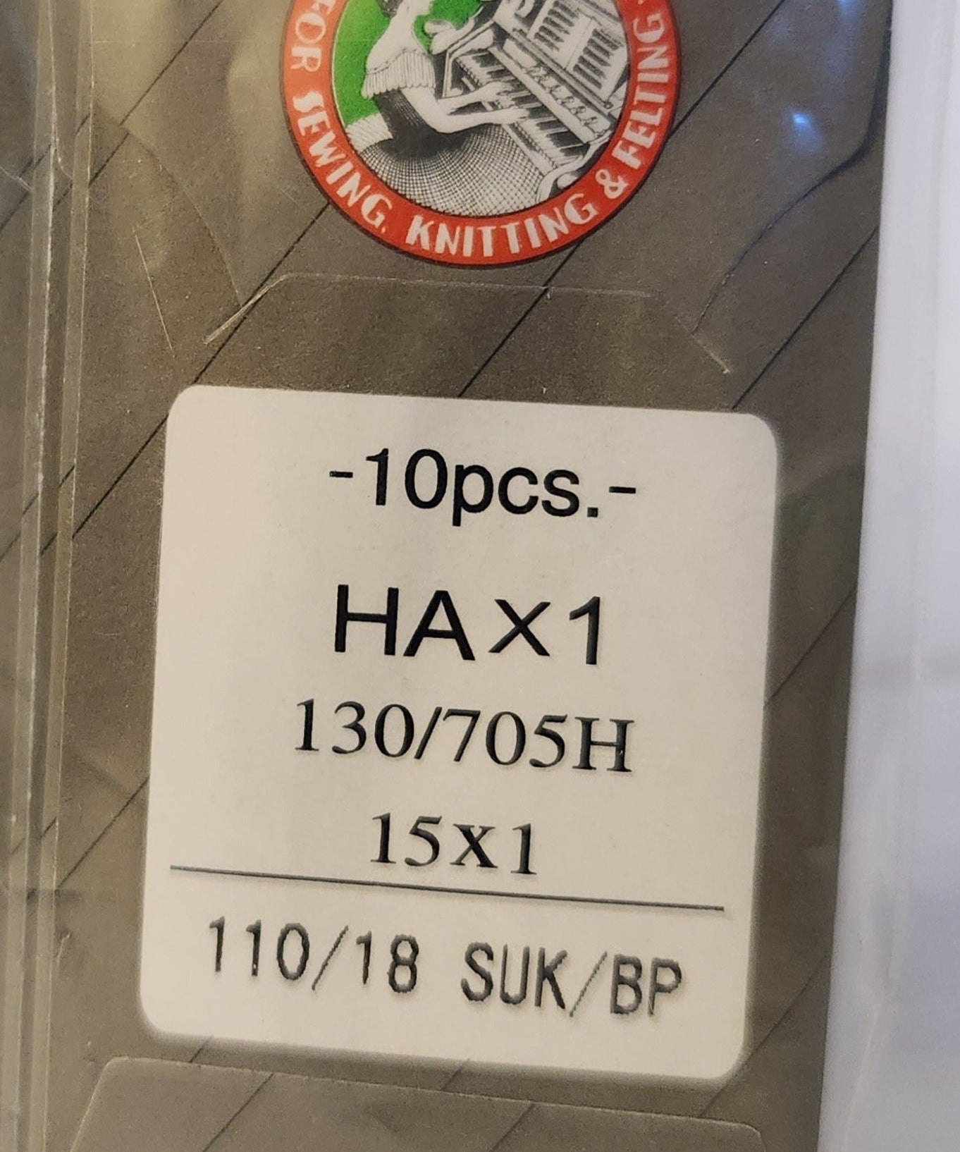 Organ 15x1BP | Flat-Sided Shank | Regular Eye | Ball Point | Home Embroidery, Sewing & Quilting Needle | Chrome | 100/bx 110/18