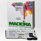 Madeira Premium Bobbins - Paper-Sided, Black, L - Style, 144 Box