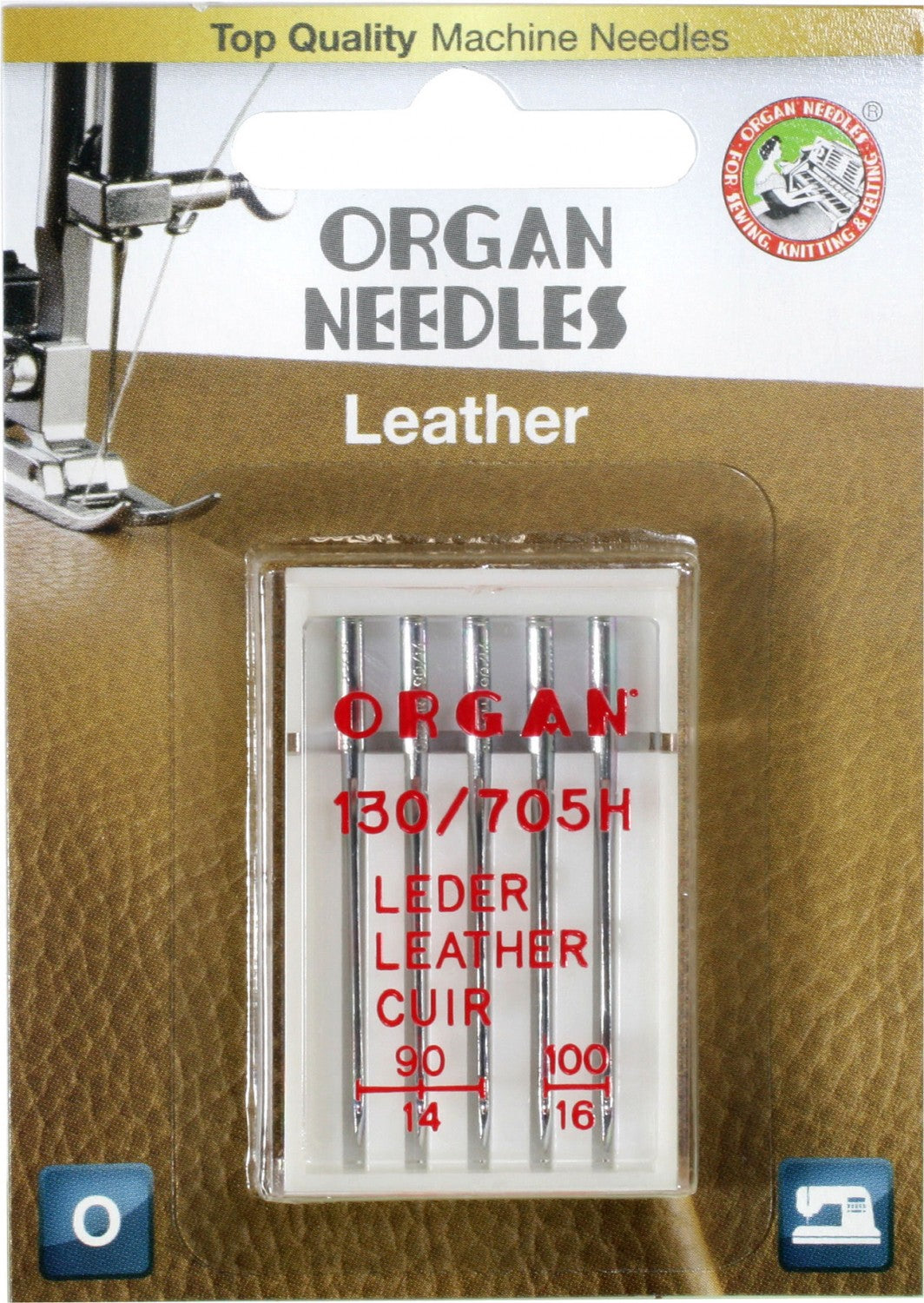 Organ Needles For Leather, Flat-Sided Shank, 5/pk – Madeira Quilting Thread