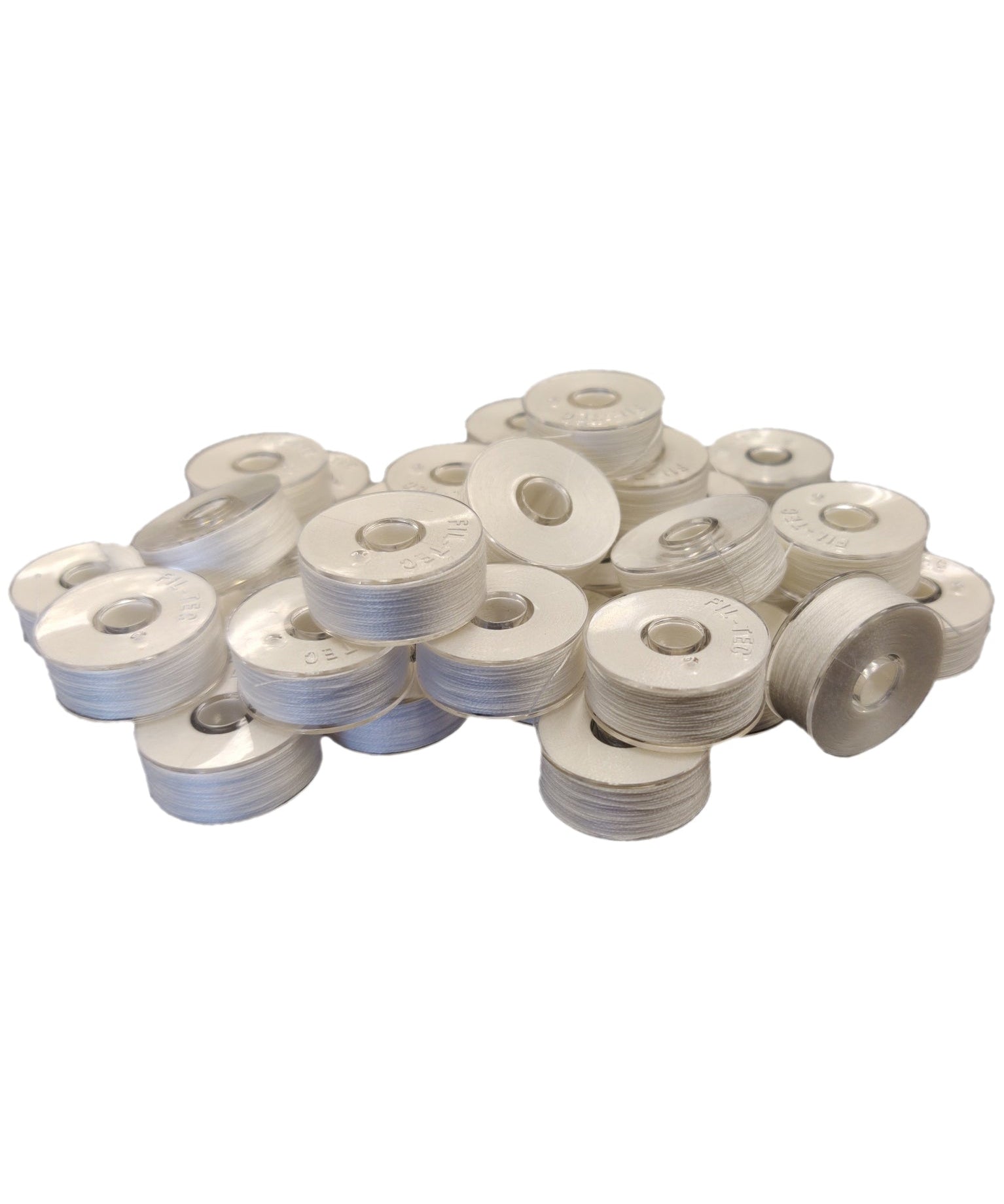Clear-Quilt Cotton Bobbins - Box of 100, White, Style L
