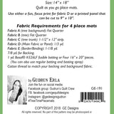 Tree Time Place Mats Pattern 191