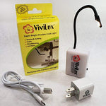 ViviLux Super Bright Flexible Craft/Machine Light with packaging, showing the light, its flexible neck, and an AC power adapter.
