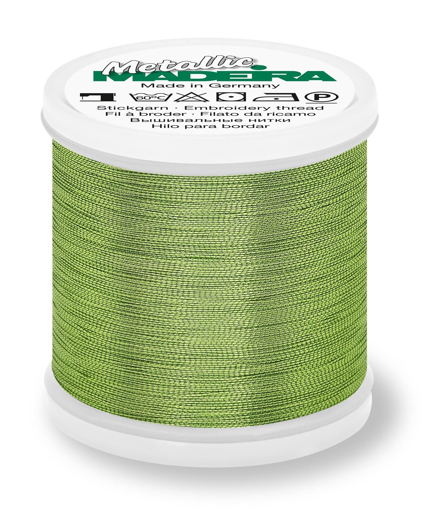 Madeira Metallic No. 40 Borduurgaren – Goud, 200 M, 60% Viscose, 40% Polyester, Glanzend En Wasbaar Tot 60°C