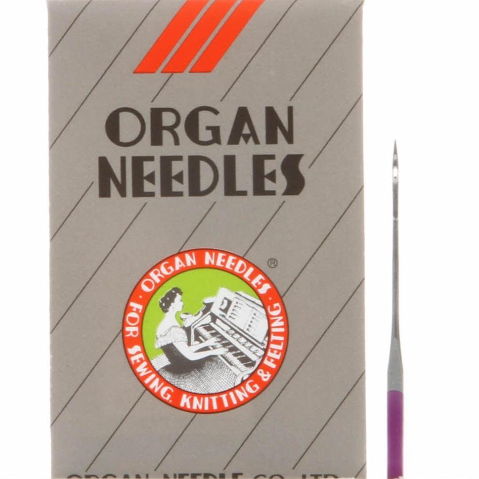 Needles - Organ HLx5BP - Ball Point, Heavy Duty, Flat-Sided Shank - 100/bx
