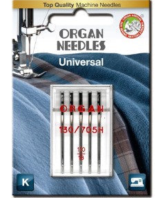 5pk Organ Universal Flat Shank Needles Blister Pack